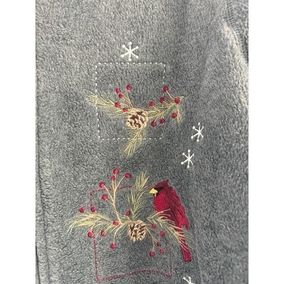 Vintage Croft Barrow Cardinal Fleece Womens Full Zip Size XL Gray  Embroidered - Picture 4 of 7